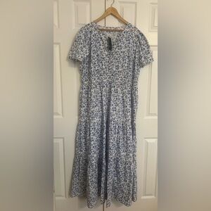 Floral Blue Crown & Ivy Maxi Dress NWT XXL